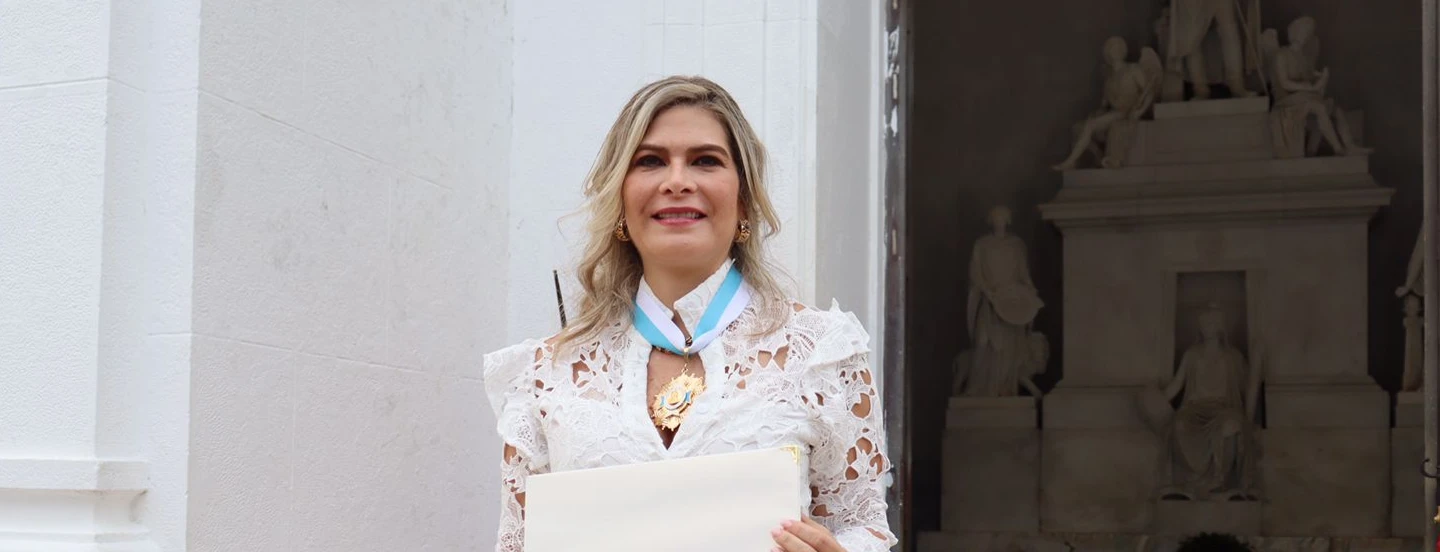 Patricia Díaz Hamburger, Delegada Gremial de Fedepalma, recibió La Gran Cruz de Bastidas 2023
