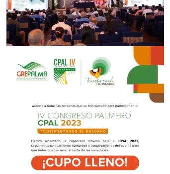 Cerradas las inscripciones al IV Congreso Palmero CPAL 2023 en Guatemala